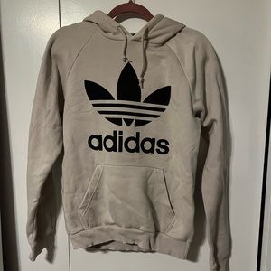 Men’s Cream Adidas Hoodie— Size small